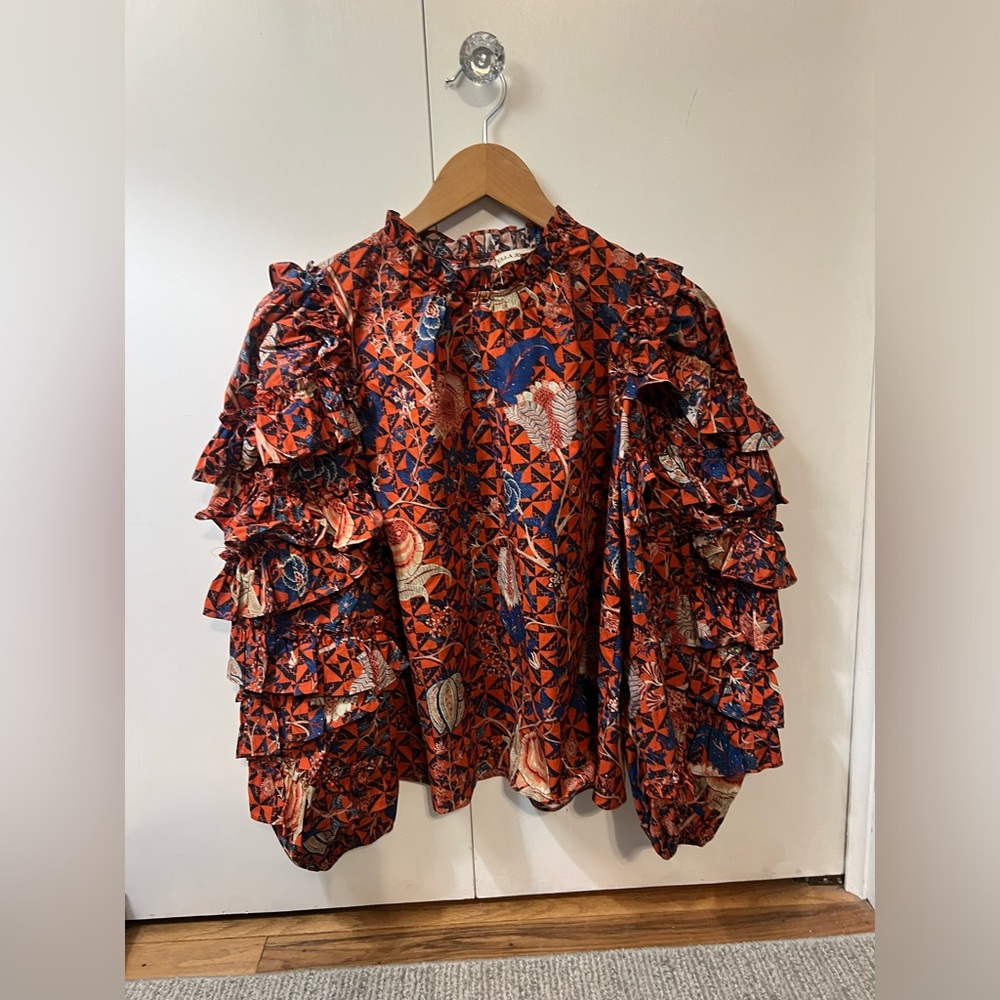 Ulla Johnson Multicolor Ruffled Blouse
